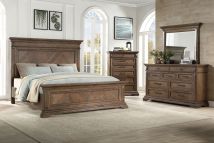 New Classic 00-658-34C New Classic 00-658-34C Mar Vista - 5/0 Queen 4 Piece Bedroom Set (Bed & Dresser & Mirror & Chest) - Walnut