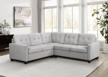 Coaster Fine Furniture 551705-SETA Georgina - 3 Piece Upholstered Sectional Sofa - Steel Beige