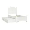 Samuel Lawrence Furniture S920-YBR-K10 Savannah - Twin Poster Bed with Trundle - White Finish - White