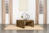 Coaster Fine Furniture 708418 Odilia - Square Solid Wood Coffee Table - Auburn