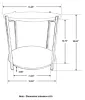 CoasterEssence 931204 Noemie - Round Marble Top Accent Side Table - White And Gunmetal