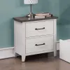 Furniture of America CM7467WH-N Priam - Nightstand - White / Gray