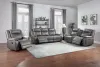 New Classic 20-2506-3NP New Classic 20-2506-3NP Enzo - 3 Piece Manual Sofa & Loveseat & Recliner - Gray