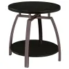 Coaster Fine Furniture 722208-S3 Dacre - 3 Piece Round Coffee And End Table Set - Dark Charcoal