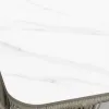 Intercon AX-TA-4323-WHT-C Alexa - Outdoor Seating Coffee Table With Stone Top - White