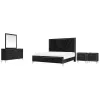 New Classic 00-B1891-35N New Classic 00-B1891-35N Ava - 5/0 Queen 5 Piece Bedroom Set (Bed, Dresser, Mirror, 2 Nightstands) - Black