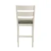 Liberty Furniture 182-B150124 Brook Bay - Slat Back Upholstered Counter Chair - Textured White / Carbon Gray