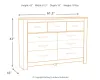 Ashley Furniture B331-31 Bellaby - Seven Drawer Dresser - Whitewash