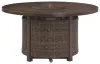 Ashley Furniture P750-776 Paradise Trail - Round Fire Pit Table - Medium Brown