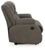 Ashley Furniture 6880486 First Base - Reclining Loveseat - Gunmetal