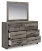 Ashley Furniture PCB2405B1 Ashley Furniture PCB2405B1 Graystorm - Dresser And Mirror - Brown Gray