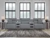 Ashley Furniture 65906S13 Modmax II - 5-Piece Power Reclining Sectional With 2 Audio Consoles - Salt And Pepper