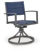 Ashley Furniture PCP326-602A Rocky Creek - Sling Swivel Chair (Set of 2) - Blue / Gray