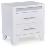 Ashley Furniture PCB392-92 Jarlee - Two Drawer Night Stand - White