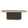 ACME DN07000 ACME DN07000 Clayten - Dining Table With Natural Marble Top - Natural Top & Brown Oak