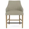 Riverside Furniture 92606 Mix-N-Match Chairs - Swoop Arm Upholstered Stool (Set of 2) - Gray