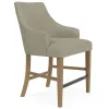 Riverside Furniture 92606 Mix-N-Match Chairs - Swoop Arm Upholstered Stool (Set of 2) - Gray