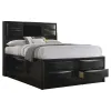 CoasterEssence 202701KW Briana - Wood California King Storage Bookcase Bed - Black