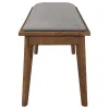 CoasterEveryday 108083 Alfredo - Upholstered Dining Bench - Gray And Natural Walnut