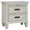 CoasterEssence 205331KE-S5 Franco - 5 Piece Eastern King Bedroom Set - Distressed White