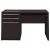 CoasterEveryday 800702 Halston - 2-Drawer Office Desk With Cabinet - Cappuccino