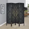 CoasterEveryday 901632 Haidera - 4-Panel Room Divider Folding Screen - Black Damask