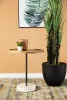 CoasterElevations 935881 Ginevra - Wood Top Marble Base Table - Natural And White