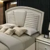 Furniture of America CM7899EK-BED Maddie - Eastern King Bed - Pearl White / White