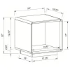 Coaster Fine Furniture 710767 Paseo - Square End Side Table - White High Gloss