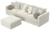 Jackson Furniture Industries 2235/37/31/36/12-16 Jackson Furniture Industries 2235/37/31/36/12-16 Ritzy - 3 Piece Modular Sofa And 1 Included Cocktail Ottoman - Bone