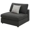 CoasterEssence 551324 Serene - Upholstered Armless Chair - Charcoal