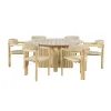 New Classic 60-G6201-D6C New Classic 60-G6201-D6C Sedona - 7 Piece Round Patio Dining Table With 6 Patio Chairs - Natural