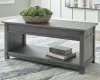 Ashley Furniture T175-9 Freedan - Rect Lift Top Cocktail Table - Grayish Brown