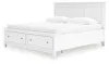 Ashley Furniture B680B22 Ashley Furniture B680B22 Fortman - King Panel Storage Bed - White