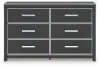 Ashley Furniture PCB3380-31 Zuraleus - Six Drawer Dresser - Black