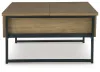 Ashley Furniture T602-00 Ashley Furniture T602-00 Montia - Lift Top Cocktail Table - Light Brown