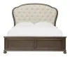 Pulaski Furniture P412-BR-K6-KIT9 Pulaski Furniture P412-BR-K6-KIT9 Saddle Creek - California King Upholstered Panel Bed, 2 Bachelor Chest, Drawer Dresser With Mirror And Drawer Chest - Timber Brown