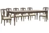 Pulaski Furniture P412240-KIT11 Pulaski Furniture P412240-KIT11 Saddle Creek - Extendable Leg Dining Table With 6 Wood Back Arm Chairs - Timber Brown