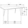 CoasterEssence 105351 Malone - Rectangular Wood Dining Table - Dark Walnut