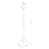 CoasterEveryday 3058 Riona - 6 Hook Freestanding Wood Coat Rack Hat Hanger - Merlot