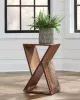 CoasterEveryday 910180 Lily - Solid Reclaimed Wood Accent Side Table - Natural