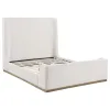 Coaster Fine Furniture 302046Q Nala - Upholstered Queen Sleigh Bed - Cream