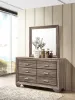 CoasterEveryday 204193M Kauffman - 6-Drawer Dresser With Mirror - Washed Taupe