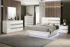 New Classic 00-B69-25C New Classic 00-B69-25C Paradox - 6/0 Western King 5 Piece Bedroom Set (Bed & Dresser & Mirror & Chest & Nightstand) - White