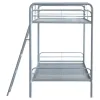 Coaster Fine Furniture 460334SVR Carson - Metal Twin Over Twin Bunk Bed - Glossy Silver
