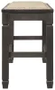 Ashley Furniture D736-09 Tyler Creek - DBL Counter UPH Bench  - Antique Black