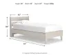 Ashley Furniture EB1864B3 Socalle - Twin Panel Platform Bed - Natural