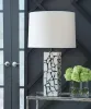 Ashley Furniture L429044 Macaria - Marble Table Lamp - White / Black