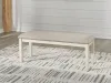 Ashley Furniture D642-00 Robbinsdale - Large Upholstered Dining Room Bench - Antique White