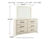 Ashley Furniture B192/31/36/87/84/86/92(2) Ashley Furniture B192/31/36/87/84/86/92(2) Cambeck - 7 Pc. - Dresser, Mirror, Full Panel Bed, 2 Nightstands - Whitewash
